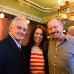 From left: Transparent’s Bradley Whitford and Amy Landecker and GALECA executive director and founder John Griffiths at the 2016 Dorian Awards Winners Toast.