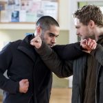 Sacha Dhawan, Finn Jones in Marvel's Iron Fist. Photo by Linda Kallerus/Netflix