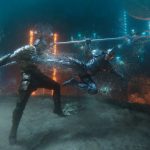 Aquaman (Jason Momoa) fights Orm (Patrick Wilson). Photo Credit: Courtesy of Warner Bros. Pictures