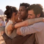 Daisy Ridley, John Boyega and Oscar Isaac on the set of 'Star Wars: Episode IX.' Courtesy J.J. Abrams/Walt Disney Studios.