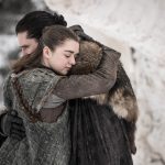 eason 8, episode 1 (debut 4/14/19): Maisie Williams, Kit Harington. photo: Helen Sloan/HBO