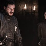 Season 8, episode 2 (debut 4/21/19): Kit Harington, Maisie Williams. photo: Helen Sloan/HBO