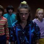 oah Schnapp, Finn Wolfhard, Millie Bobby Brown, Sadie Sink, and Caleb McLaughlin in 'Stranger Things.' Courtesy Netflix.