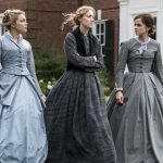 Florence Pugh, Saoirse Ronan and Emma Watson in Greta Gerwig's LITTLE WOMEN. Photo by Wilson Webb. Courtesy Sony Pictures.