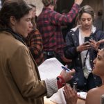 L-r: America Ferrera and Annie Gonzalez on the set of GENTEFIED. Photo by Kevin Estrada/Netflix.