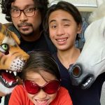 Keith Sicat and his sons making the most of their quarantine in Manila. Courtesy Keith Sicat.