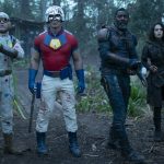 Caption: (L-r) DAVID DASTMALCHIAN as Polka Dot Man, JOHN CENA as Peacemaker, IDRIS ELBA as Bloodsport and DANIELA MELCHIOR as Ratcatcher 2 in Warner Bros. Pictures’ action adventure “THE SUICIDE SQUAD,” a Warner Bros. Pictures release. Photo Credit: Jessica Miglio/™ & © DC Comics