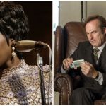 L-r: Cynthia Erivo is Aretha Franklin in "Genius: Aretha" and Bob Odenkirk is Saul Goodman in "Better Call Saul." Courtesy of National Geographic & AMC.