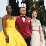 LONDON, ENGLAND - SEPTEMBER 28: (L-R) Lashana Lynch, Daniel Craig and Léa Seydoux attend the World Premiere of "NO TIME TO DIE" at the Royal Albert Hall on September 28, 2021 in London, England. (Photo by Tristan Fewings/Getty Images for EON Productions, Metro-Goldwyn-Mayer Studios, and Universal Pictures)