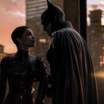 Caption: (L-r) ZOË KRAVITZ as Selina Kyle and ROBERT PATTINSON as Batman and in Warner Bros. Pictures’ action adventure “THE BATMAN,” a Warner Bros. Pictures release. Photo Credit: Jonathan Olley/™ & © DC Comics