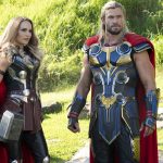 (L-R): Natalie Portman as Mighty Thor and Chris Hemsworth as Thor in Marvel Studios' THOR: LOVE AND THUNDER. Photo by Jasin Boland. ©Marvel Studios 2022. All Rights Reserved.